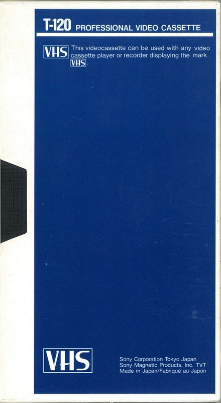 VHS, Video Home System Sony 120 Type I Normal North America