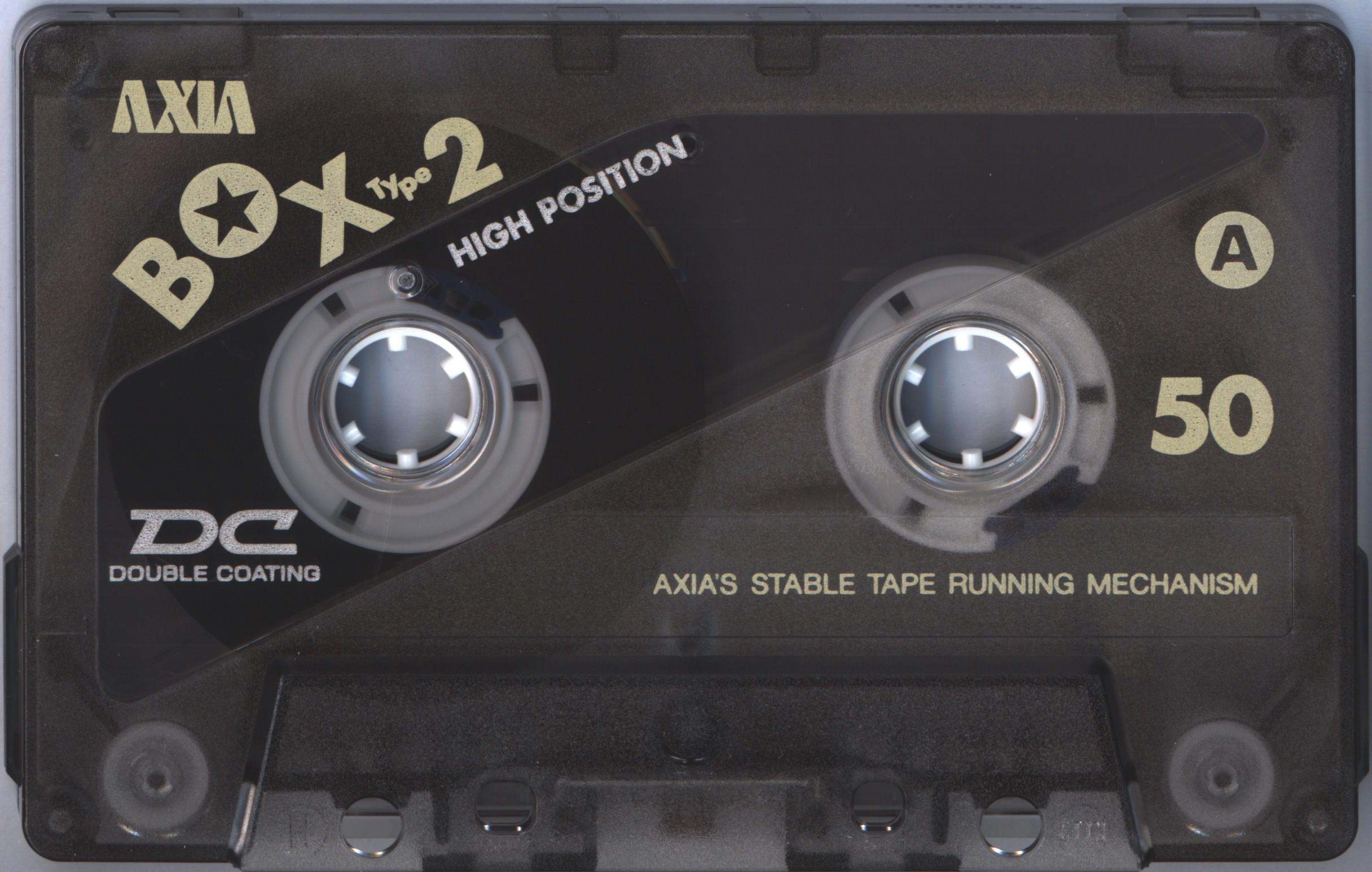 Compact Cassette AXIA Box 2 50 "BOX2A 50" Type II Chrome 1995 Japan