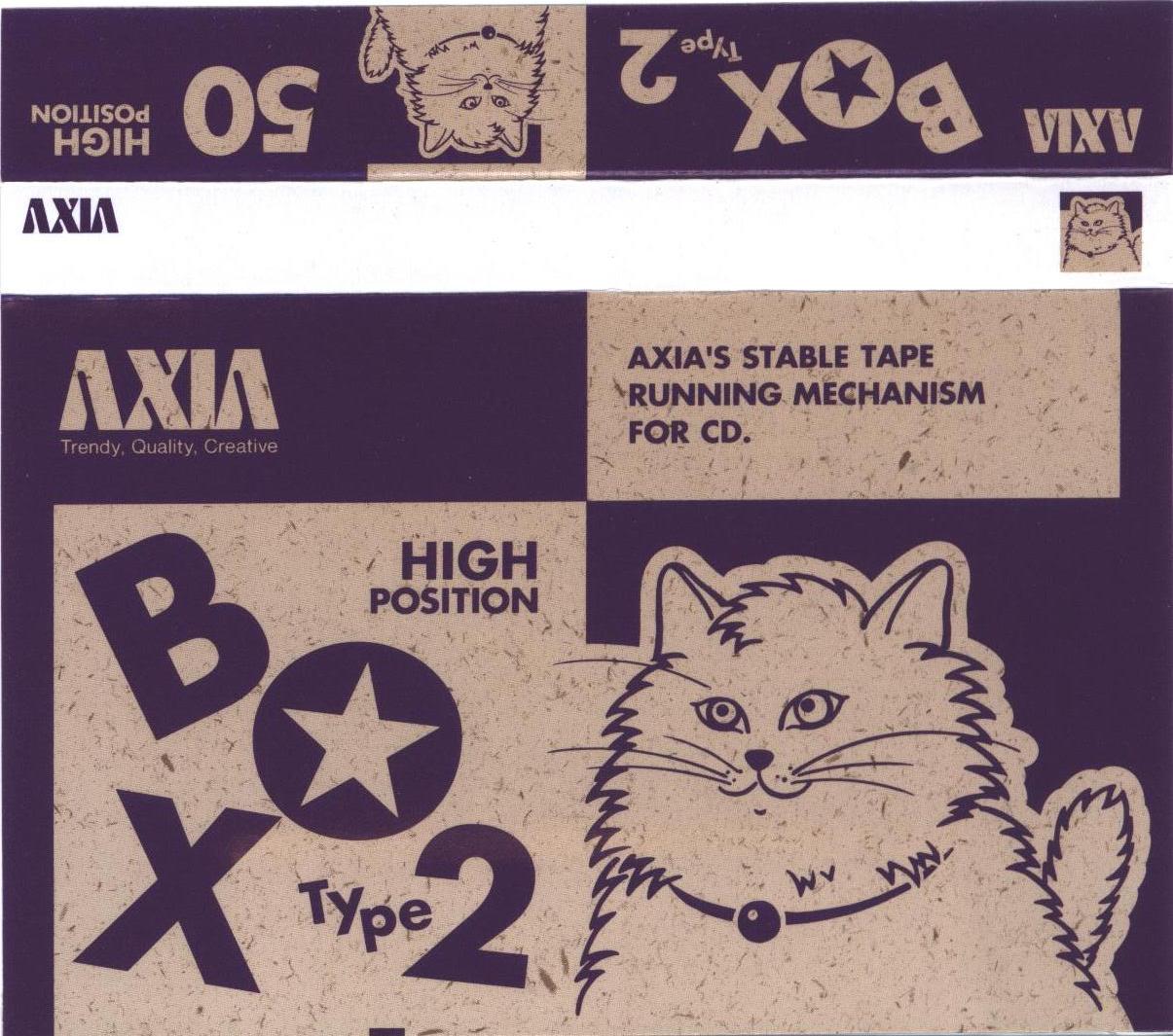 Compact Cassette AXIA Box 2 50 "BOX2A 50" Type II Chrome 1995 Japan