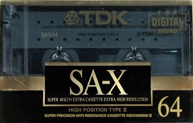 Compact Cassette TDK SA-X 64 "SA-X64M" Type II Chrome 1990 Japan