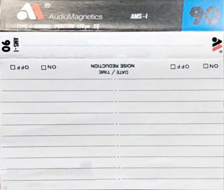 Compact Cassette Audio Magnetics AMS-I 90 Type I Normal Europe