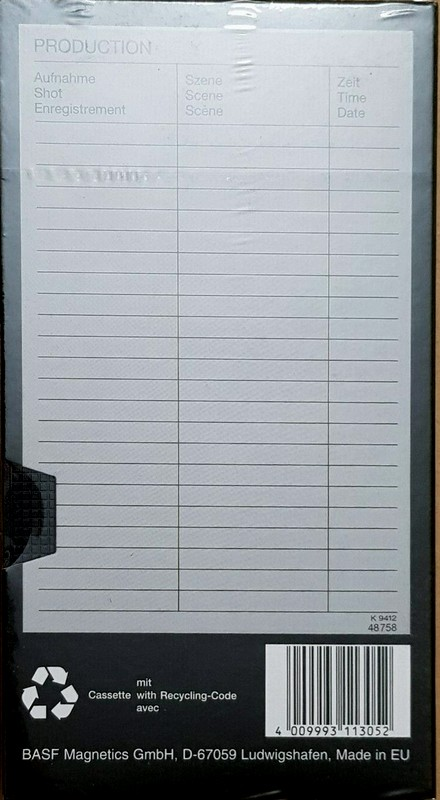 VHS, Video Home System BASF Video Broadcast 60 Type I Normal 1994 Europe