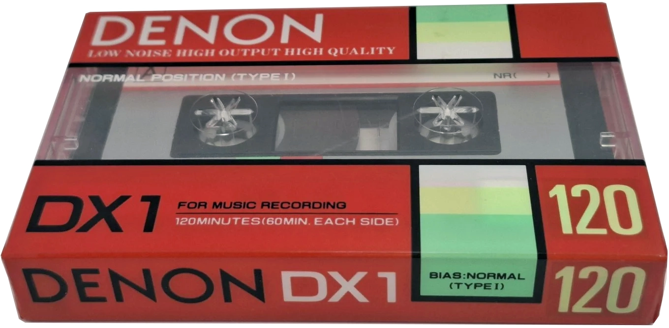 Compact Cassette Denon DX1 120 "DX1/120K" Type I Normal 1985 Japan