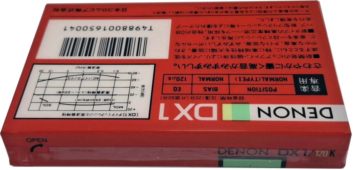 Compact Cassette Denon DX1 120 "DX1/120K" Type I Normal 1985 Japan