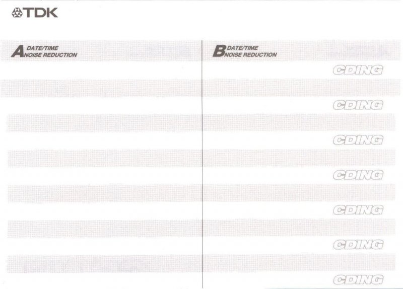 Compact Cassette TDK CDing 1 46 "CD1-46T" Type I Normal 1999 Japan