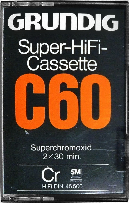 Compact Cassette Grundig Super HiFi Cassette 60 Type II Chrome 1976 Germany