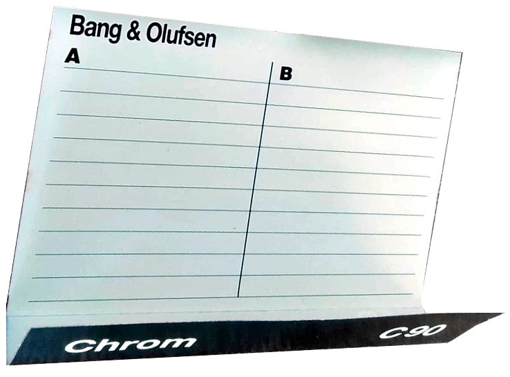 Compact Cassette Bang & Olufsen 90 Type II Chrome 1976 Europe
