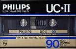Compact Cassette Philips UC II 90 Type II Chrome 1985 Europe