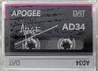 Digital Audio Tape Apogee AD 34 Type IV Metal 1994 USA