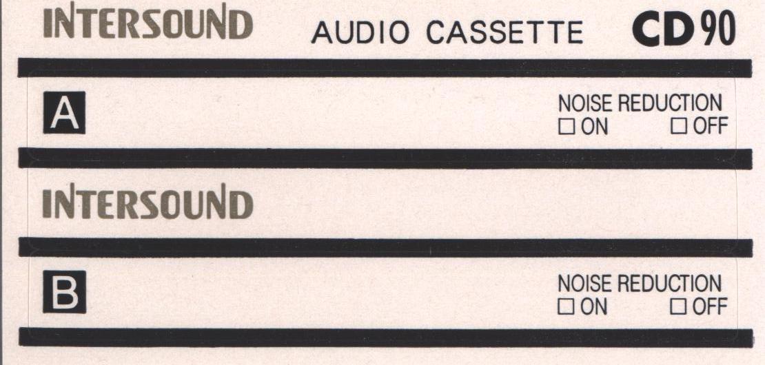 Compact Cassette Intersound CD 90 Type II Chrome 1985 Europe
