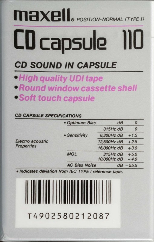 Compact Cassette: Maxell / Hitachi Maxell - CD Capsule 110