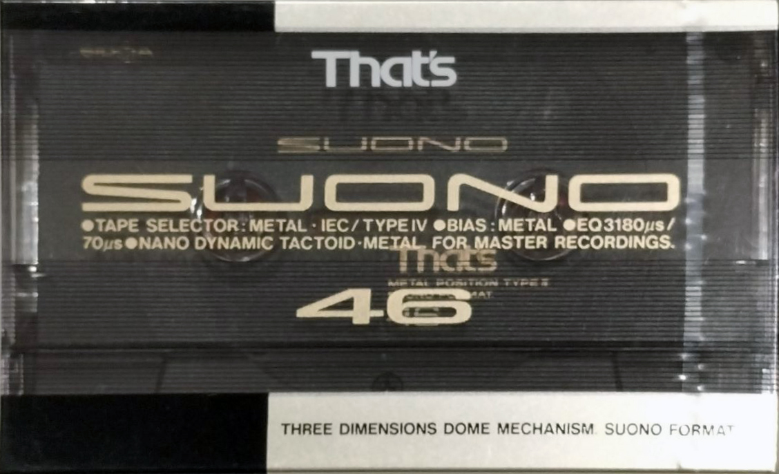 Compact Cassette Thats Suono 46 Type IV Metal 1988 Japan