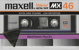Compact Cassette Maxell MX 46 Type IV Metal 1982 Japan