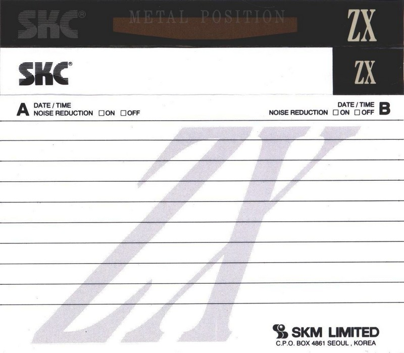 Compact Cassette SKC ZX 90 Type IV Metal 1995 Europe