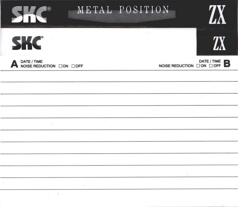 Compact Cassette: Sunkyong Magnetic Limited (SKM) SKC - ZX 90