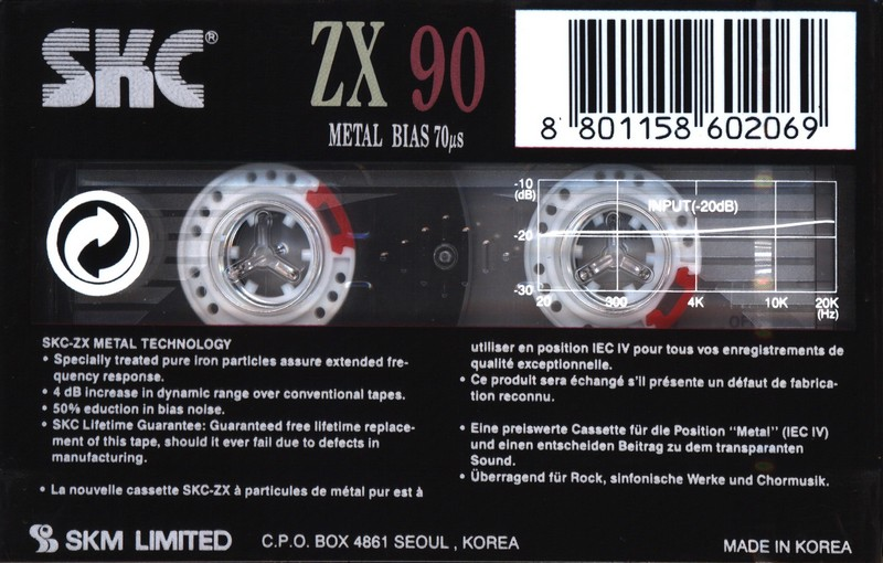 Compact Cassette: Sunkyong Magnetic Limited (SKM) SKC - ZX 90