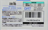 Digital Audio Tape Maxell 46 Type IV Metal 1990 Japan