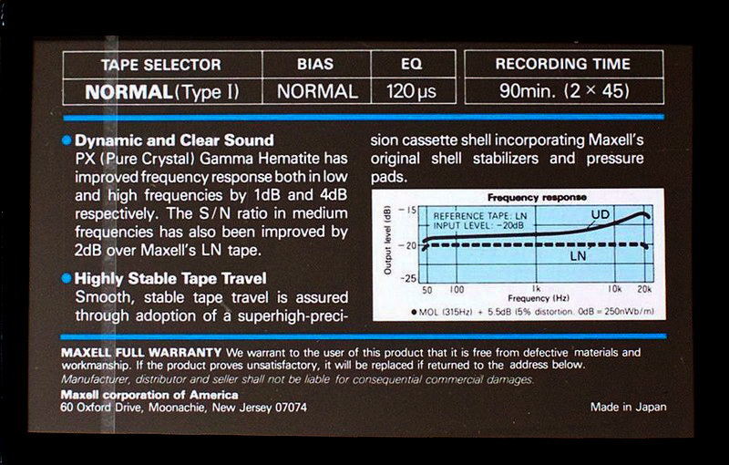 Compact Cassette: Maxell / Hitachi Maxell - UD 90