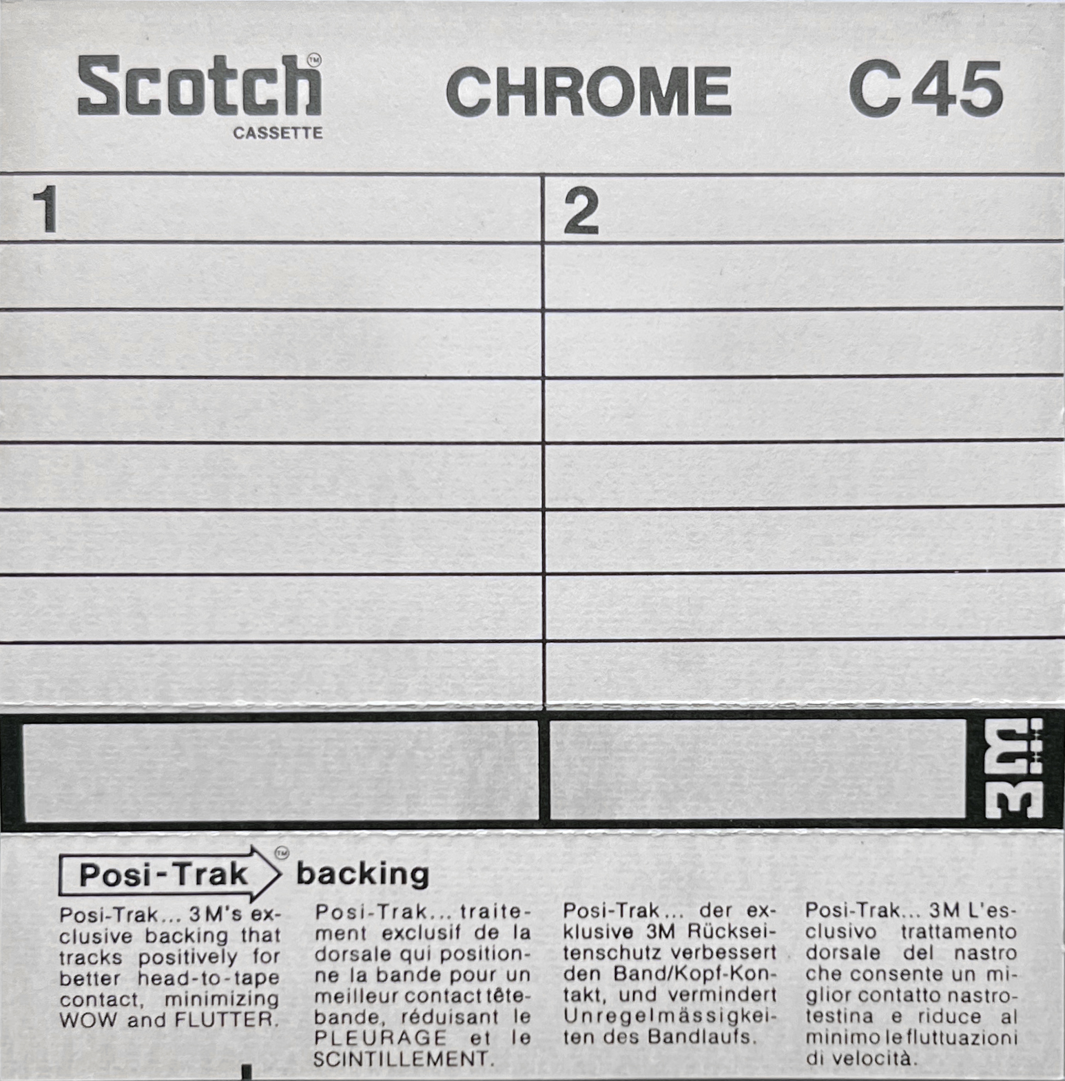 Compact Cassette Scotch Chrome 45 Type II Chrome 1973 Europe