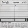 Compact Cassette Scotch Chrome 45 Type II Chrome 1973 Europe