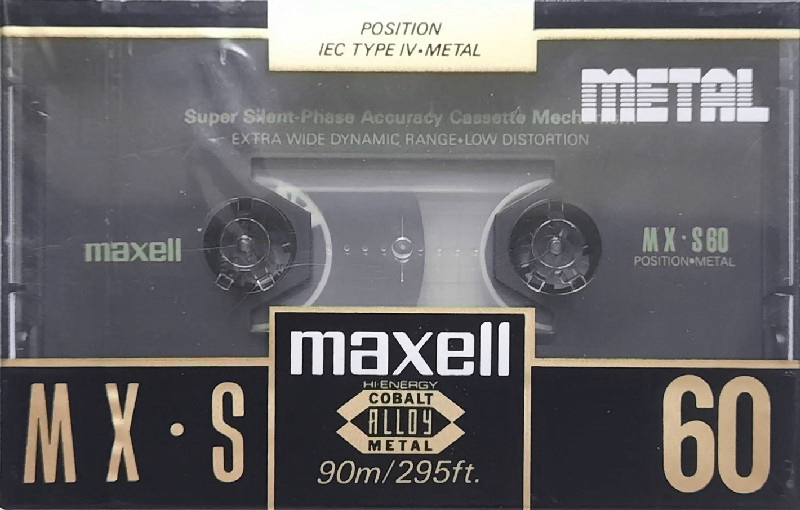 Compact Cassette Maxell MX-S 60 Type IV Metal 1993 Europe