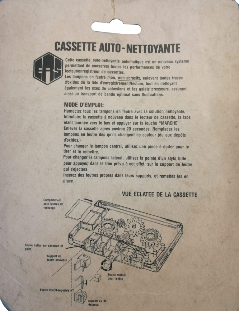 Blister ERS Cleaning Cassette France