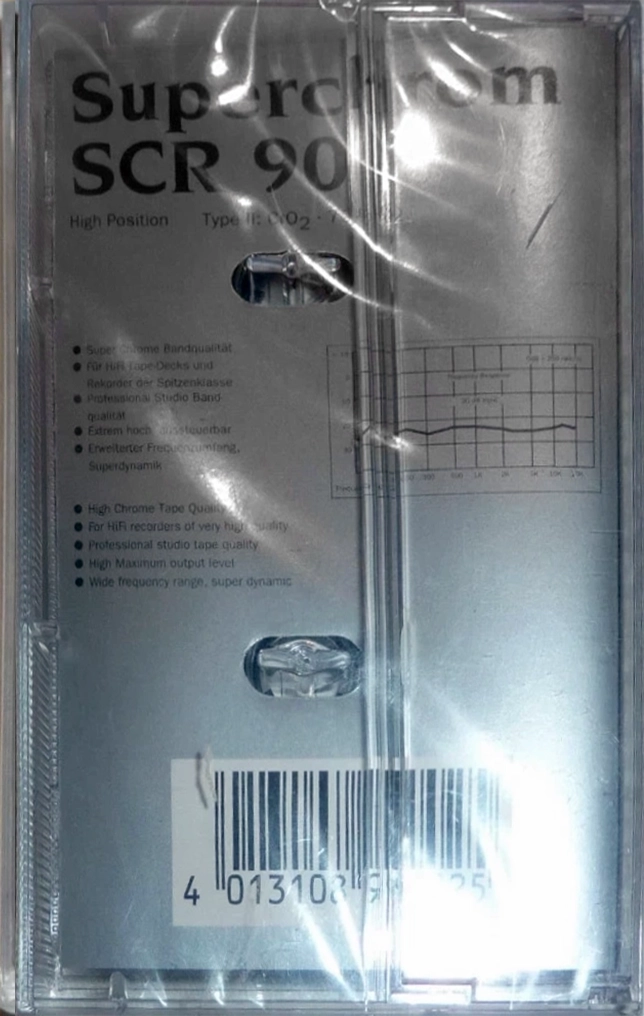 Compact Cassette No Name 90 "Superchrom SCR" Type II Chrome Unknown Country