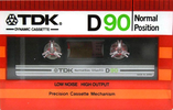 Compact Cassette TDK D 90 Type I Normal 1982 Australia, Europe