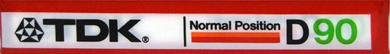 Compact Cassette TDK D 90 Type I Normal 1982 Australia, Europe