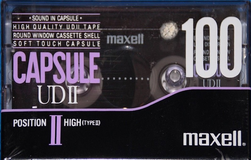 Compact Cassette Maxell Capsule II 100 "UDII" Type II Chrome 1991 USA