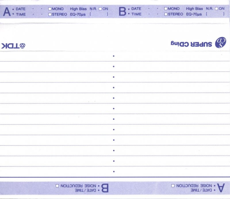 Compact Cassette: TDK  - Super D 90