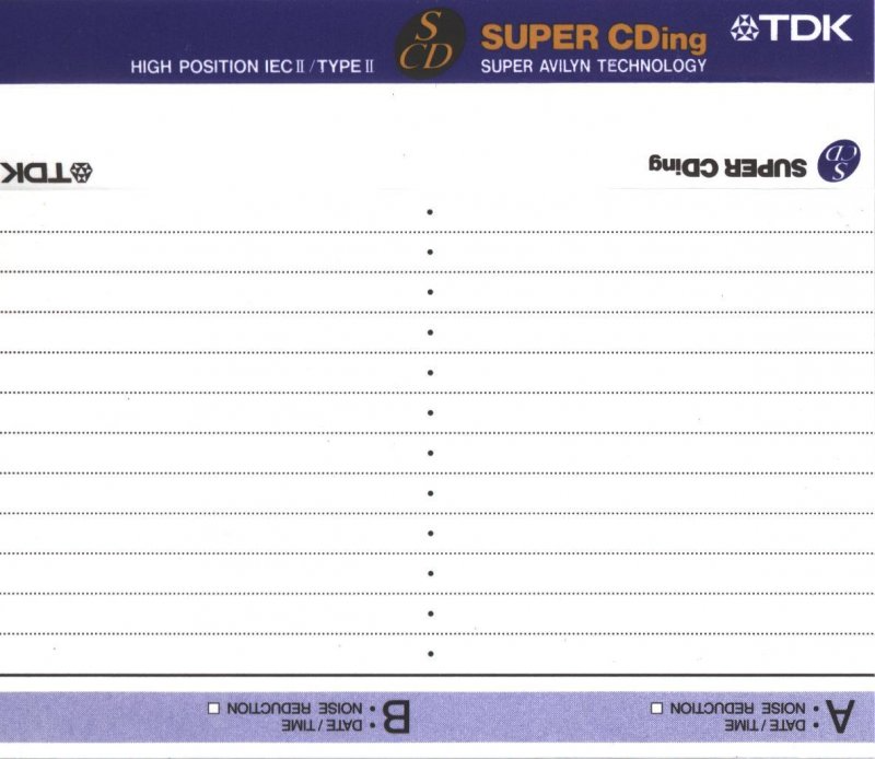 Compact Cassette: TDK  - Super D 90