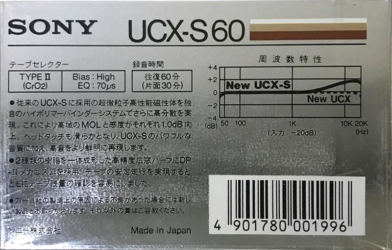 Compact Cassette: Sony  - UCX-S 60