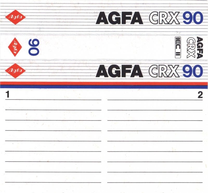 Compact Cassette AGFA CRX 90 Type II Chrome 1985 Europe