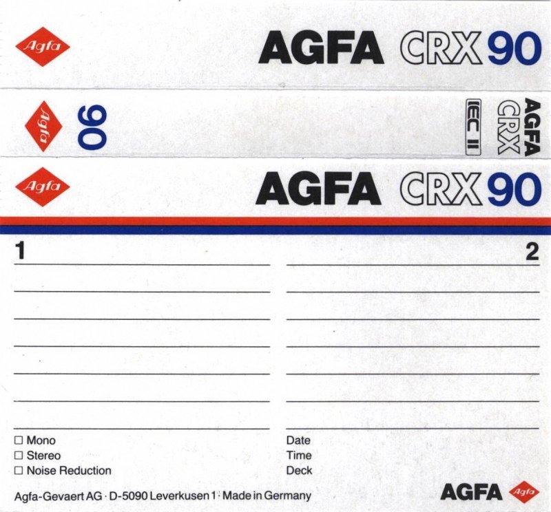 Compact Cassette: AGFA  - CRX 90