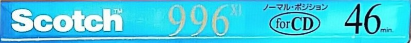 Compact Cassette Scotch 996 X 46 "996X1-46" Type I Normal 1993 Japan