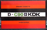 Compact Cassette KDK D 90 Type I Normal 1973 Worldwide