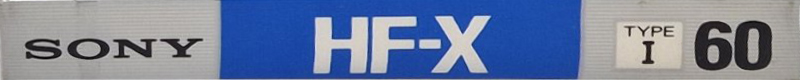 Compact Cassette Sony HF-X 60 "HF-X 60A" Type I Normal 1988 Japan