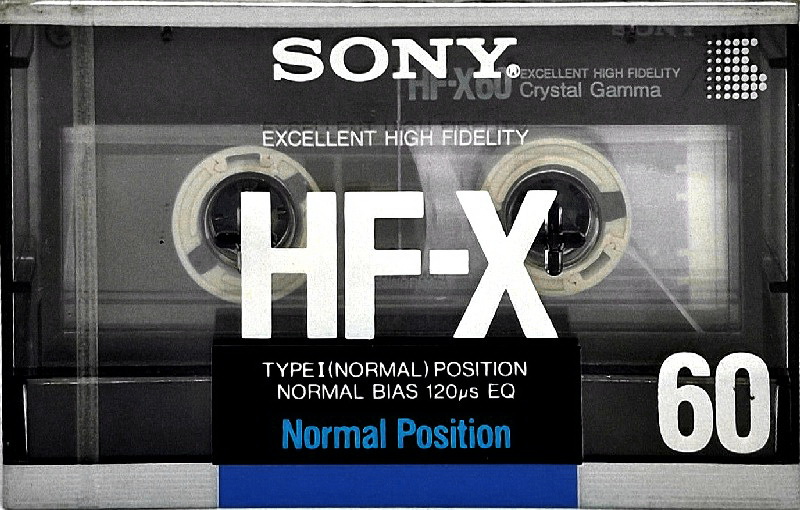 Compact Cassette Sony HF-X 60 "HF-X 60A" Type I Normal 1988 Japan