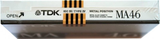 Compact Cassette TDK MA 46 "MA-46SE" Type IV Metal 1990 Europe