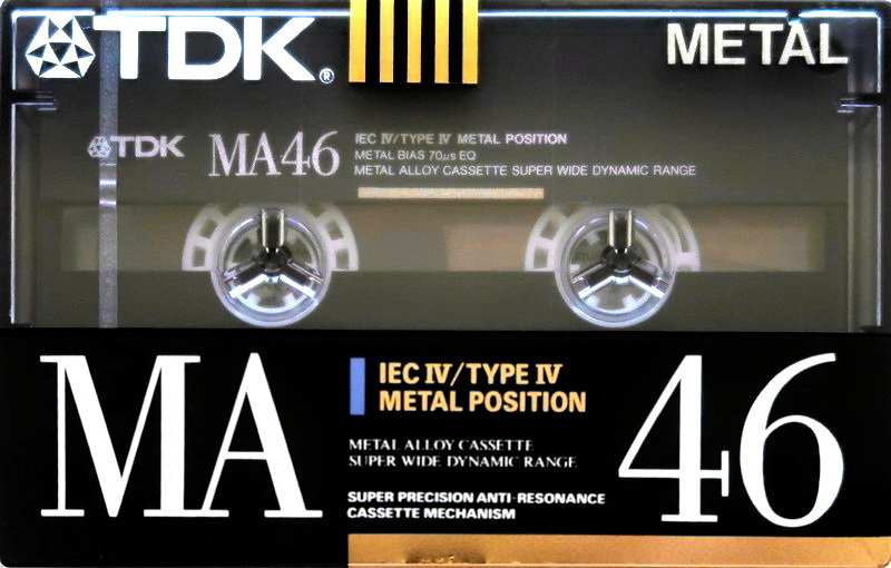 Compact Cassette TDK MA 46 "MA-46SE" Type IV Metal 1990 Europe