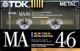 Compact Cassette TDK MA 46 "MA-46SE" Type IV Metal 1990 Europe