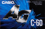 Compact Cassette Casio AG 60 Type I Normal 1988 Europe