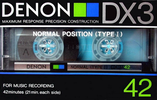 Compact Cassette Denon DX3 42 "DX3/42H" Type I Normal 1985 Japan