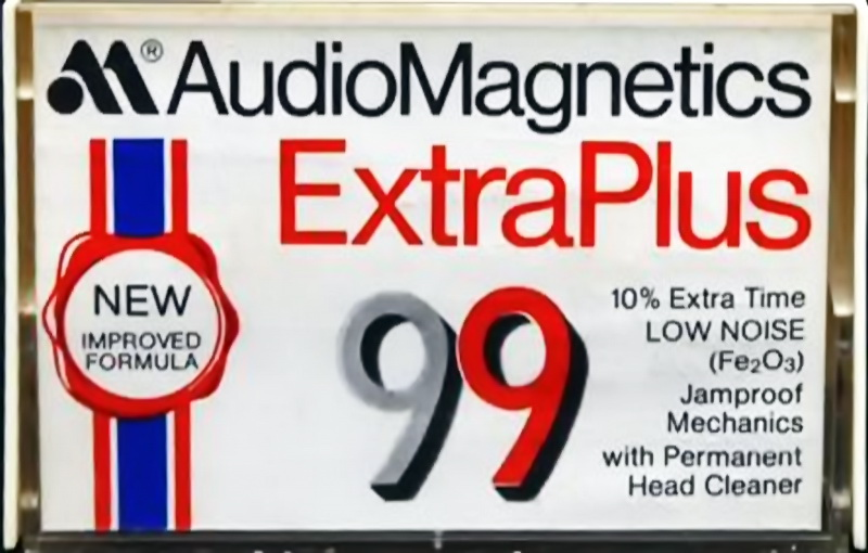 Compact Cassette Audio Magnetics Extra Plus 99 Type I Normal 1977 Europe
