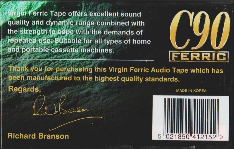 Compact Cassette Virgin 90 Type I Normal UK
