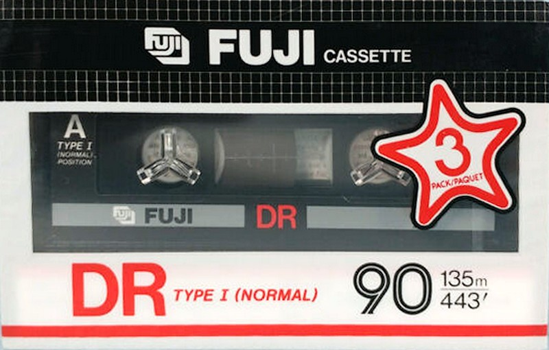 3 pack Fuji DR 90 Type I Normal 1982 South Korea