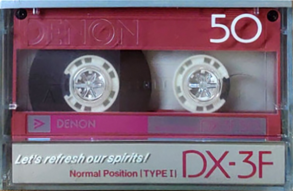 Compact Cassette Denon DX-3F 50 "DX3F50R" Type I Normal 1985 Japan