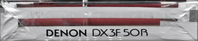 Compact Cassette Denon DX-3F 50 "DX3F50R" Type I Normal 1985 Japan