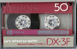 Compact Cassette Denon DX-3F 50 "DX3F50R" Type I Normal 1986 Japan